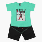 Boys Half Sleeves Short Suit - Green, Boys Sets & Suits, Chase Value, Chase Value