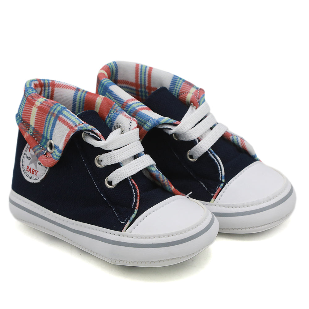 Newborn Boys Booties Shoes - Navy Blue, Newborn Caps, Shoes & Socks, Chase Value, Chase Value