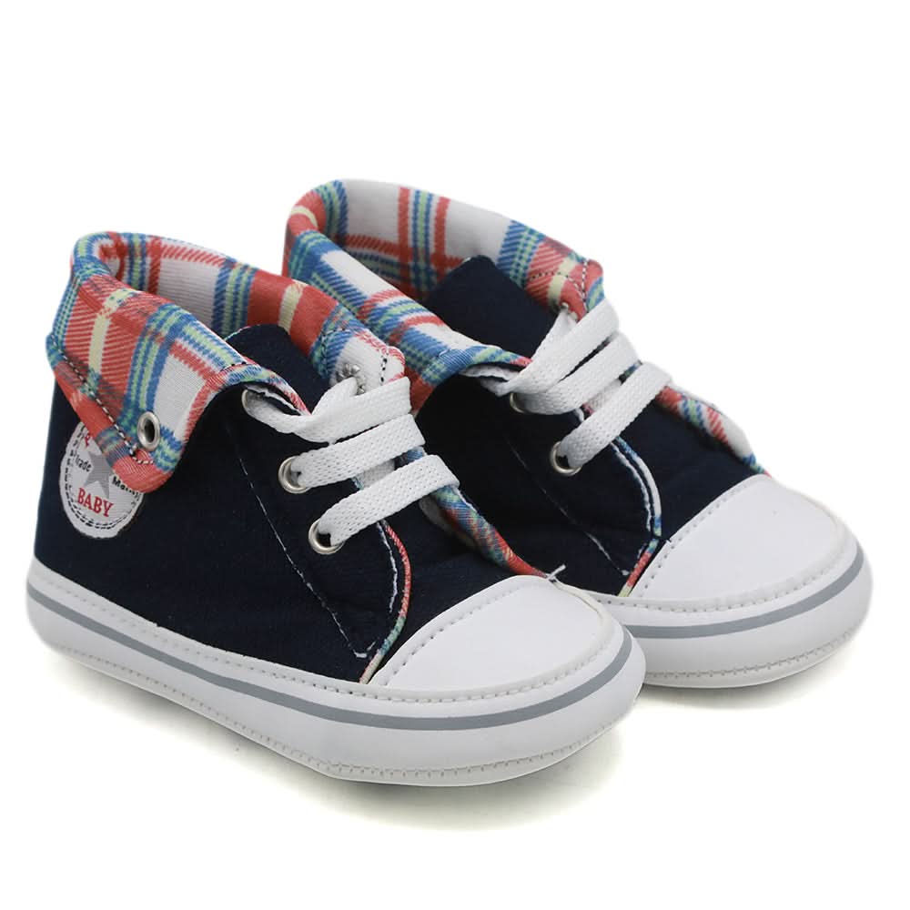 Newborn Boys Booties Shoes - Navy Blue, Newborn Caps, Shoes & Socks, Chase Value, Chase Value
