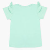 Girls Half Sleeves T-Shirt - Cyan, Girls T-Shirts, Chase Value, Chase Value