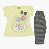 Girls Half Sleeves Suit - Lemon, Girls T-Shirts, Chase Value, Chase Value