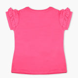 Girls Half Sleeves T-Shirt - Dark Pink, Girls T-Shirts, Chase Value, Chase Value