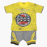 Boys Half Sleeves Short Suit - Yellow, Boys Sets & Suits, Chase Value, Chase Value