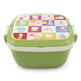 Square Lunch Box - Green, Kids, Tiffin Boxes And Bottles, Chase Value, Chase Value