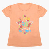 Girls Half Sleeves T-Shirt - Peach, Girls T-Shirts, Chase Value, Chase Value