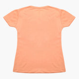 Girls Half Sleeves T-Shirt - Peach, Girls T-Shirts, Chase Value, Chase Value