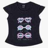 Girls Half Sleeves T-Shirt - Navy Blue, Girls T-Shirts, Chase Value, Chase Value