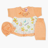 Newborn Girls Half Sleeves Suit - Peach, Newborn Girls Sets & Suits, Chase Value, Chase Value