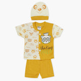 Newborn Boys Half Sleeves Suit - Mustard, Newborn Boys Sets & Suits, Chase Value, Chase Value