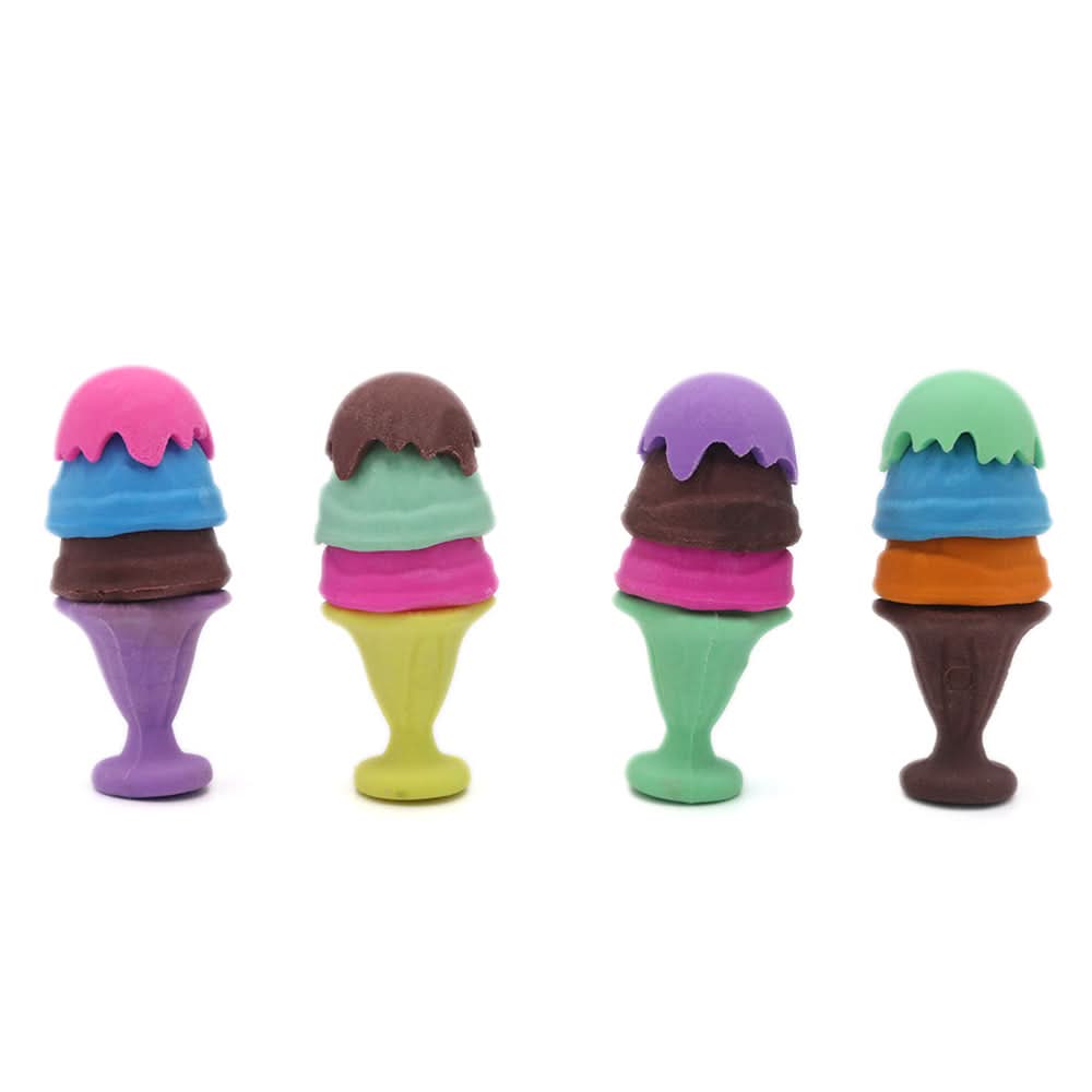 Eraser - Icecream - Pack of 4, Pencil Boxes & Stationery Sets, Chase Value, Chase Value