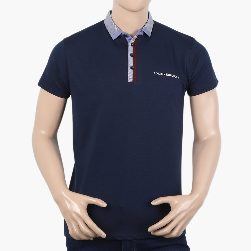 Men's Half Sleeves Polo T-Shirt - Navy Blue, Men's T-Shirts & Polos, Chase Value, Chase Value