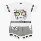Girls Half Sleeves Suit - White, Girls T-Shirts, Chase Value, Chase Value
