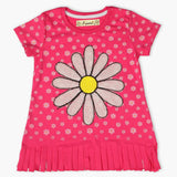 Girls Half Sleeves T-Shirt - Dark Pink, Girls T-Shirts, Chase Value, Chase Value
