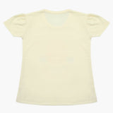 Girls Half Sleeves T-Shirt - Lemon, Girls T-Shirts, Chase Value, Chase Value