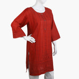 Women's Embroidered Kurti - Rust, Women Ready Kurtis, Chase Value, Chase Value