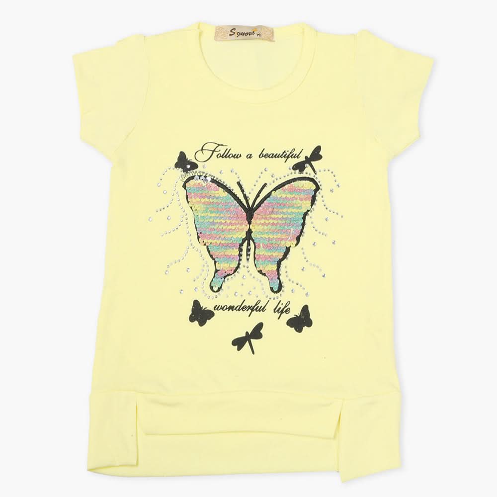 Girls T-Shirt - Lemon, Girls T-Shirts, Chase Value, Chase Value