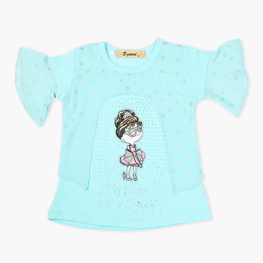 Girls T-Shirt - Light Blue, Girls T-Shirts, Chase Value, Chase Value