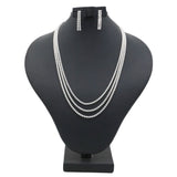 Women's Short Mala Set - Silver, Women Jewellery Set, Chase Value, Chase Value