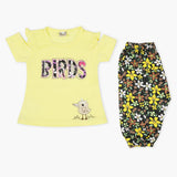Girls Half Sleeves Suit - Lemon, Girls T-Shirts, Chase Value, Chase Value