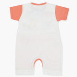 Newborn Boys Half Sleeves Romper - Peach, Newborn Boys Rompers, Chase Value, Chase Value