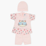 Newborn Girls Half Sleeves Suit - Pink, Newborn Girls Sets & Suits, Chase Value, Chase Value