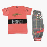 Boys Half Sleeves Suit - Peach, Boys Sets & Suits, Chase Value, Chase Value