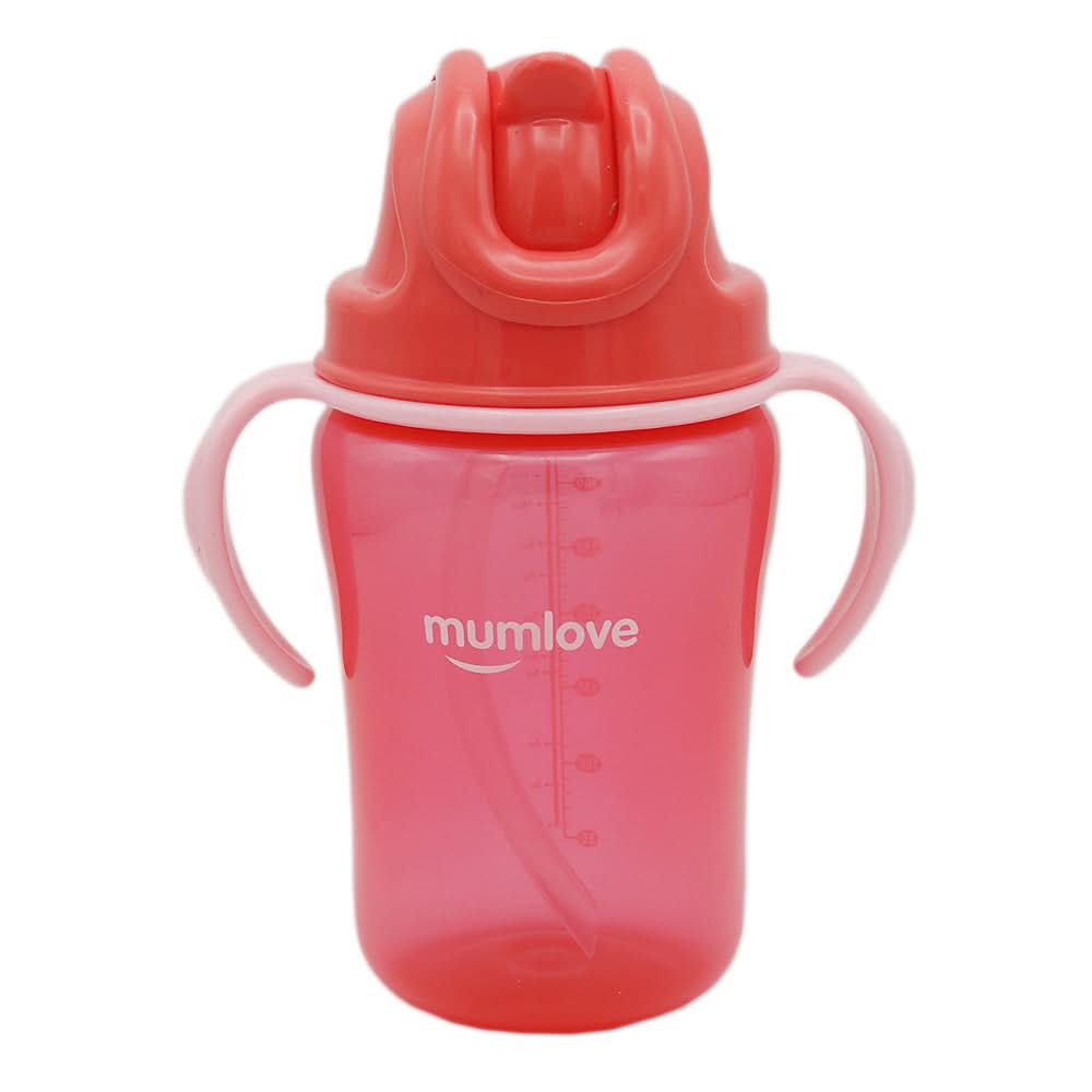 Mum Love Straw Cup 350ml C6218 - Pink, Kids, Feeding Supplies, Chase Value, Chase Value