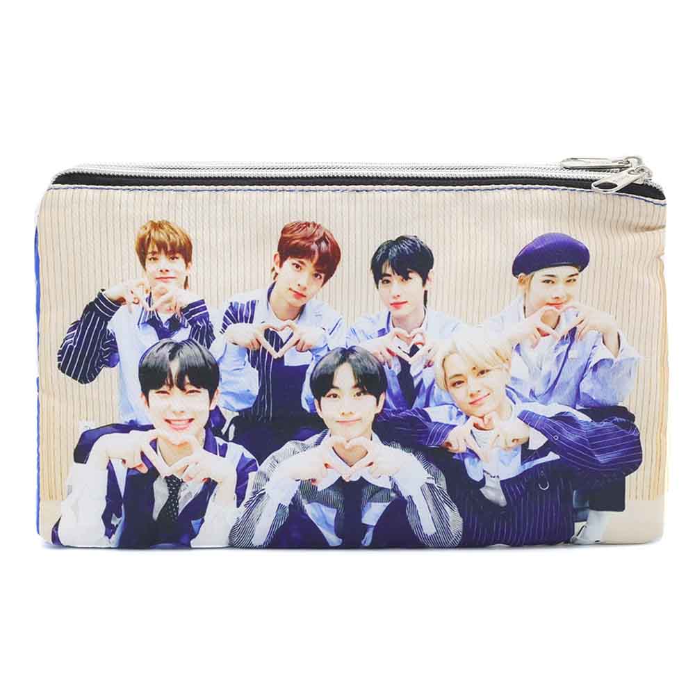 Pencil Pouch Two Zipper - Blue, Pencil Boxes & Stationery Sets, Chase Value, Chase Value
