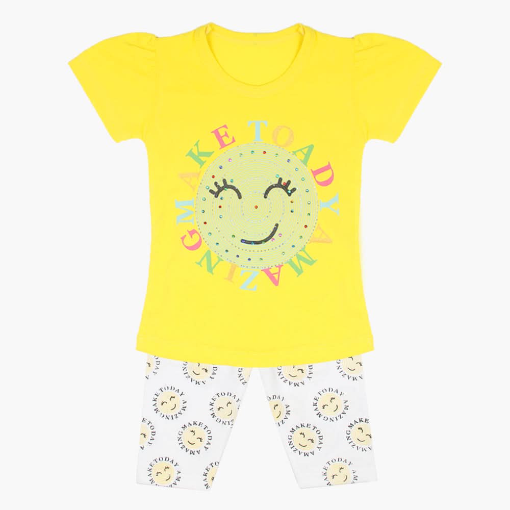 Girls Tights Suit - Yellow, Girls Suits, Chase Value, Chase Value