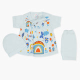 Newborn Girls Half Sleeves Suit - Blue, Newborn Girls Sets & Suits, Chase Value, Chase Value