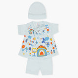 Newborn Girls Half Sleeves Suit - Blue, Newborn Girls Sets & Suits, Chase Value, Chase Value
