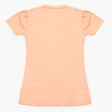 Girls Half Sleeves T-Shirt - Peach, Girls T-Shirts, Chase Value, Chase Value