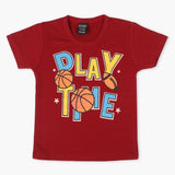 Boys Half Sleeves T-Shirt - Maroon, Boys T-Shirts, Chase Value, Chase Value