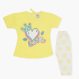 Newborn Girls Half Sleeves Suit - Yellow, Newborn Girls Sets & Suits, Chase Value, Chase Value