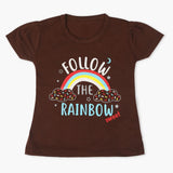 Girls Half Sleeves T-Shirt - Dark Brown, Girls T-Shirts, Chase Value, Chase Value