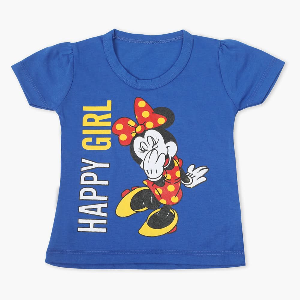 Girls Half Sleeves T-Shirt - Royal Blue, Girls T-Shirts, Chase Value, Chase Value