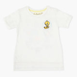 Girls Half Sleeves T-Shirt - White, Girls T-Shirts, Chase Value, Chase Value