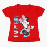 Girls Half Sleeves T-Shirt - Red, Girls T-Shirts, Chase Value, Chase Value