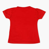 Girls Half Sleeves T-Shirt - Red, Girls T-Shirts, Chase Value, Chase Value
