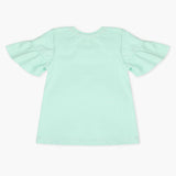 Girls Half Sleeves T-Shirt - Cyan, Girls T-Shirts, Chase Value, Chase Value