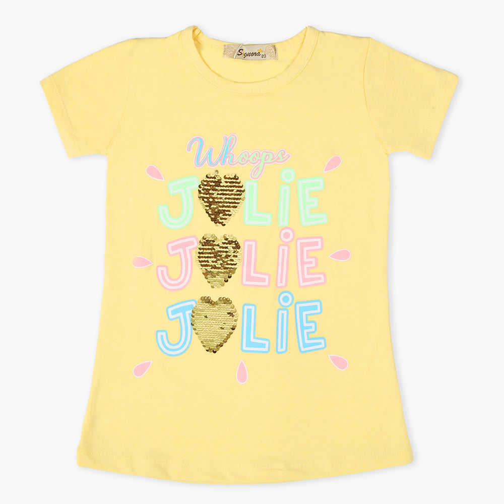 Girls T-Shirt - Lemon, Girls T-Shirts, Chase Value, Chase Value