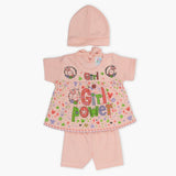 Newborn Girls Half Sleeves Suit - Peach, Newborn Girls Sets & Suits, Chase Value, Chase Value