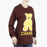 Women's Full Sleeves T-Shirt - Brown, Women T-Shirts & Tops, Chase Value, Chase Value