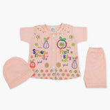 Newborn Girls Half Sleeves Suit - Peach, Newborn Girls Sets & Suits, Chase Value, Chase Value