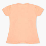Girls Half Sleeves T-Shirt - Peach, Girls T-Shirts, Chase Value, Chase Value