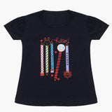 Girls Half Sleeves T-Shirt - Navy Blue, Girls T-Shirts, Chase Value, Chase Value