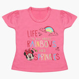 Girls Half Sleeves T-Shirt - Pink, Girls T-Shirts, Chase Value, Chase Value