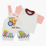 Newborn Boys Half Sleeves Romper - Peach, Newborn Boys Rompers, Chase Value, Chase Value
