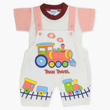 Newborn Boys Half Sleeves Romper - Peach, Newborn Boys Rompers, Chase Value, Chase Value
