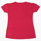 Girls Half Sleeves T-Shirt - Dark Pink, Girls T-Shirts, Chase Value, Chase Value